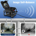 GAMWATER Sewer Pipe Inspection Camera with 512HZ Locator Self-Leveling Video+Audio Record Meter Counter 9"1080P Endoscope Camera