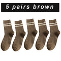 Pairs Men's New Striped Casual Breathable Socks Harajuku | SAMAG