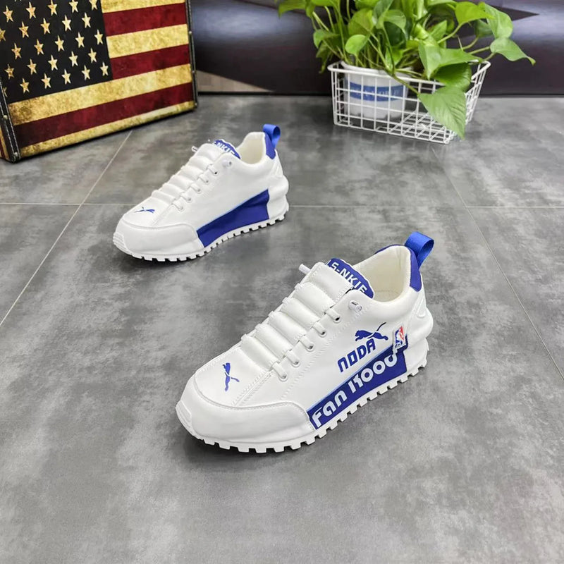2026 New Men's Black Breathable Casual Shoes High Street Men's Lace-up Wear-resistant Casual Shoes Men's Shoes