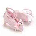 Infant Pre-Walker Shoes 0-18M Baby Girls Princess Bow Shoes Solid Color Fashion Party Walking Footwear