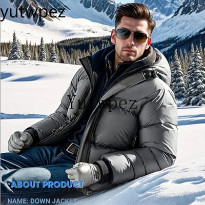 Outdoor Casual Hooded Overcoat Clothes White Duck Down | SAMAG