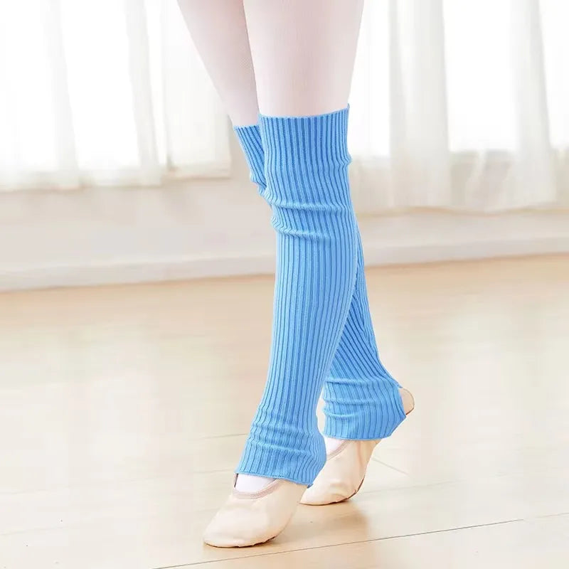 Girls Ballet Leg Warmers Kids Knitted Stockings Ballet Protector Socks Children Yoga Socks Gym Fitness Warm Dance Accessory