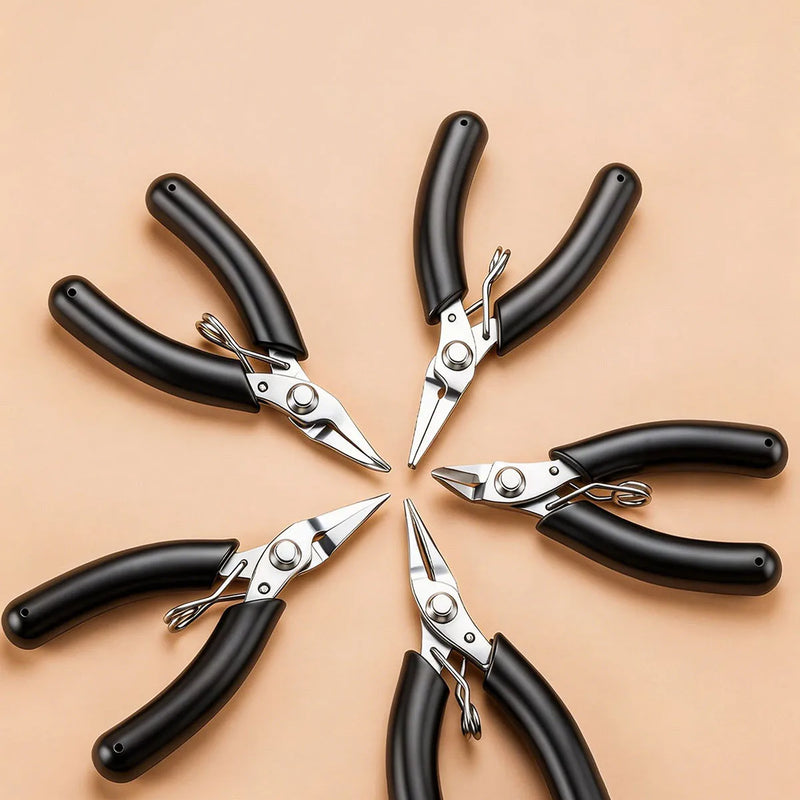 Stainless Steel Mini Needle Nose Pliers Curved Nose Pliers Jewelry Making Hand Tool Pliers for DIY Bracelet Jewelry Making Tools