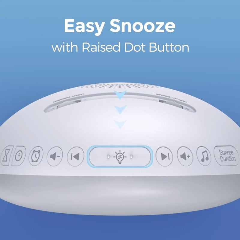 Awakening Wake Up Sunrise Alarm Clock Table Clock Dimmable with 3 Ring 8 Nightlight 26 Sound Sleep Timer Night Light
