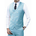 New Brand Dress Vests for Men Casual Slim Fit Mens Suit Vest Double Breasted Waistcoat Gilet Homme Formal Business Jacket