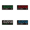 Large Digital Wall Clock Time/Date/Week/Temp Display 3 Alarm Clock LED Alarm Clock Snooze 12/24H Electronic Table Clock