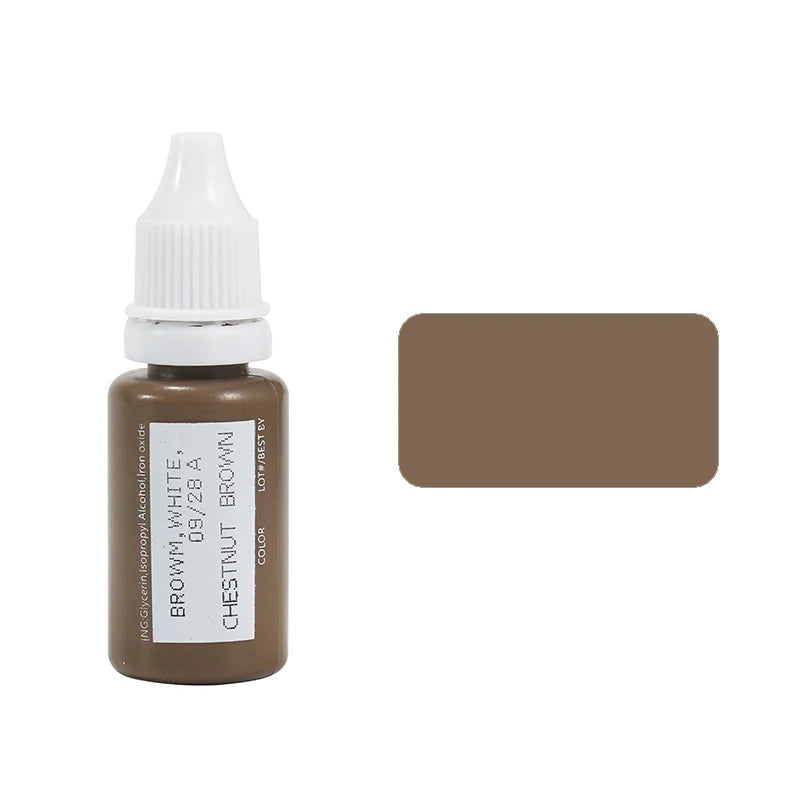 15ml Permanent Makeup Ink Color Natural Eyebrow Lips Dye Tattoo Ink Microblading Pigments For Body Beauty Tattoo Art Supplies