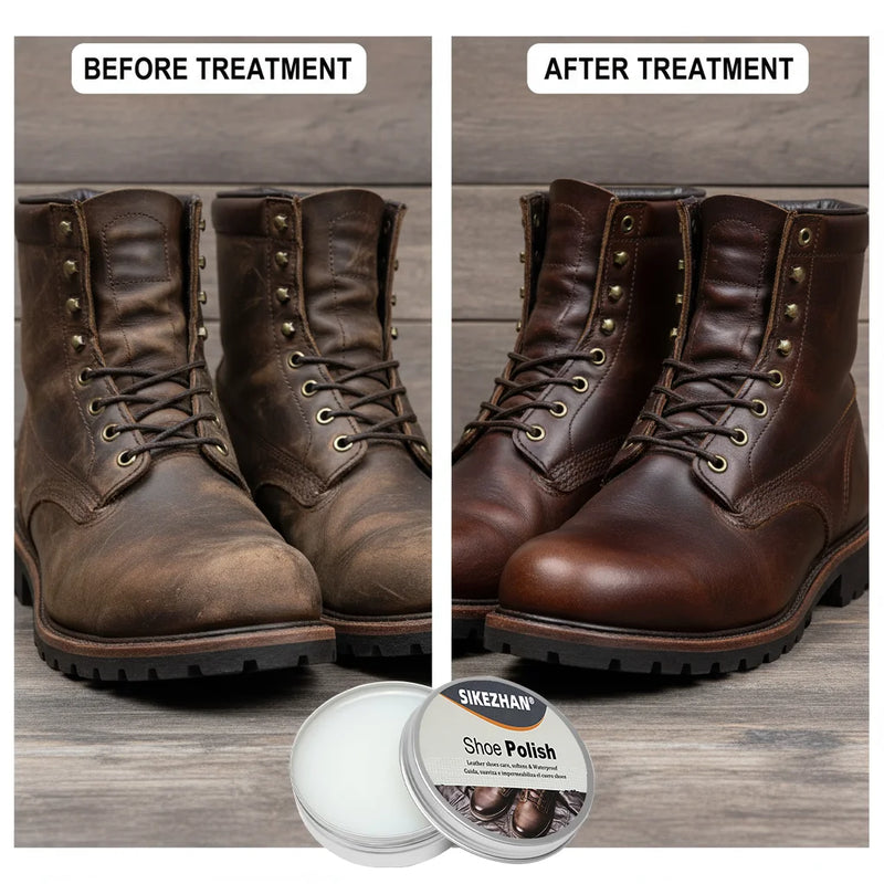 Leather Shoe Polish Cream – Shoe Care Balm To Restore Shine, Soften & Waterproof Leather Shoes and Boots