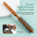 1Pcs Wood Handle Round Rolling Brush Straight Twill Hair Comb Boar Bristle Round Barrel Hair Curling Brush Hairdressing Tool