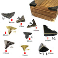 12pcs Decor Corner Protector Cover for Jewelry Chest Wine Gift Box Wooden Case Suitcase Antique Brass Bronze Golden Silver DIY