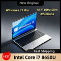 Ultra Slim 14.1 Inch Laptop 32GB DDR4 2TB SSD Intel Core i7 8650U Windows 11 1920x1080 HD Gaming PC Gamer Office Notebook