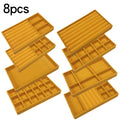 1 Set, (Including 8PCS) Flocking Jewelry Box Jewelry Tray