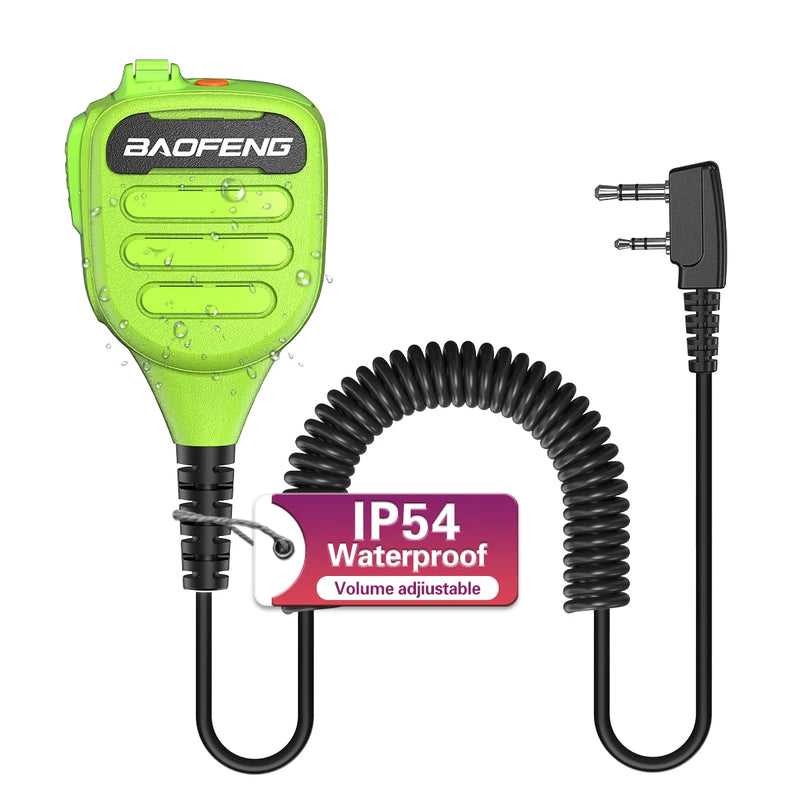 BAOFNEG BF-850 Walkie Talkie Speaker Mic Dual PTT IP54 Waterproof For BAOFENG AR-39 UV-21PRO BF-888S AR-152 UV-5R Ham Radio