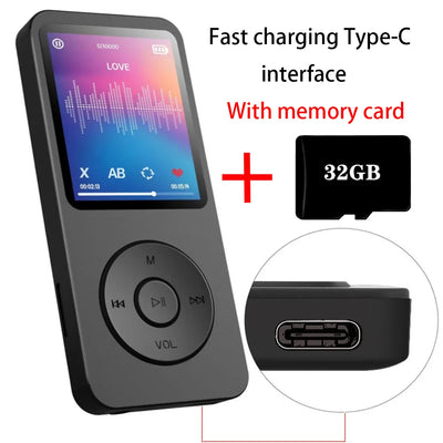 MP3 Player Type-C Interface Fast Charging Port (with 32GB | SAMAG
