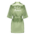Satin Silk Robes Plus Size Wedding Bathrobe Bride | SAMAG
