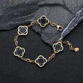 Trendy Men Petal Charms Chain Bracelet,Stainless Steel Natural Shell Chain Wristband, Birthday Anniversary Father Gift