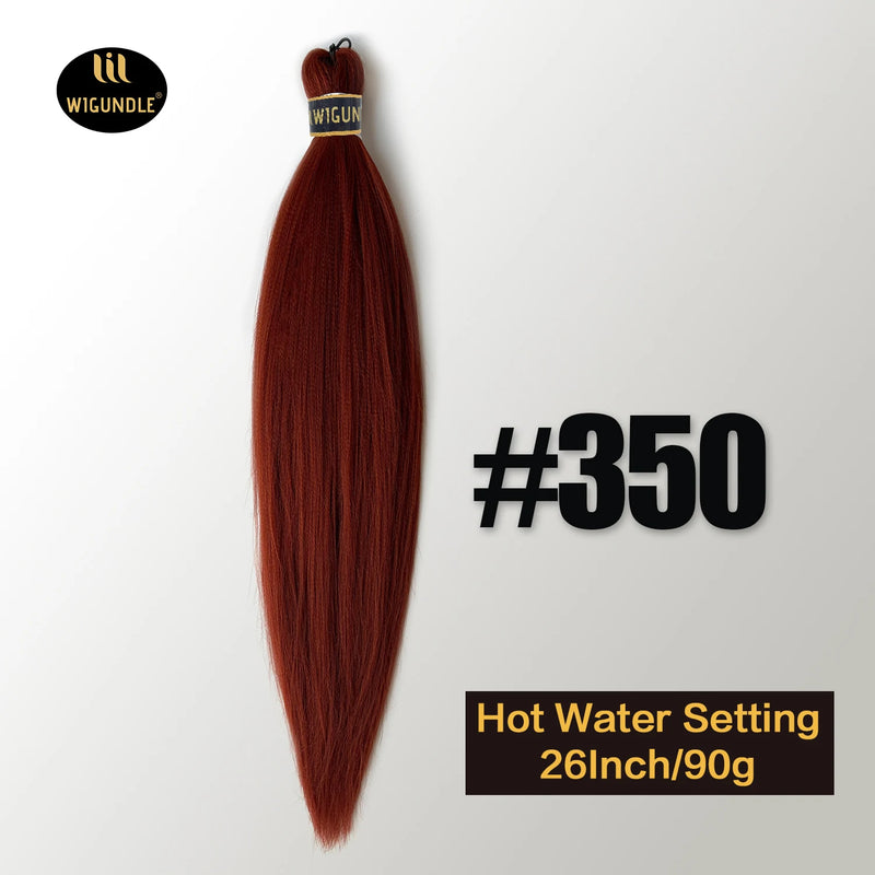 Kanekalon 26inch Hot Water Set Pre Stretched Jumbo Braiding Hair Box Twist Braids Synthetic Hair Extensions For Women Soft Yaki