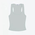 ANK Air Summer Top with Solid Color, Black and White Powder, Wide Shoulder Strap, I-Shaped Tank Top, Women's Sports, Daily Wear