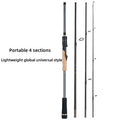 Ultra-Short Portable Travel Fishing Rod 1.98m/2.1m 4 Section 100% High Carbon Lure Rod 4-25g Power Spinning/Casting