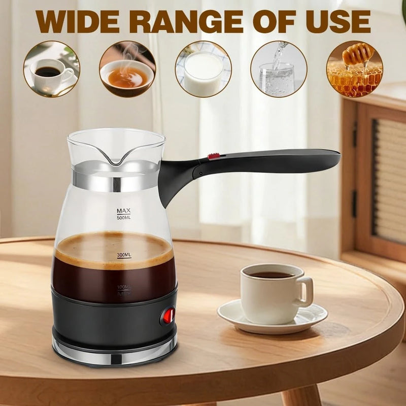 【RAMADAN SALE】Electric Turkish Coffee Machine,Coffee Maker With Handle,500 Ml Electric Coffee Pot,Espresso Maker,For Tea,Mocha E
