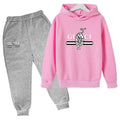 Hooded Sweatshirt + Pants - casual Sports Outfit - letter - View 26 | SAMAG