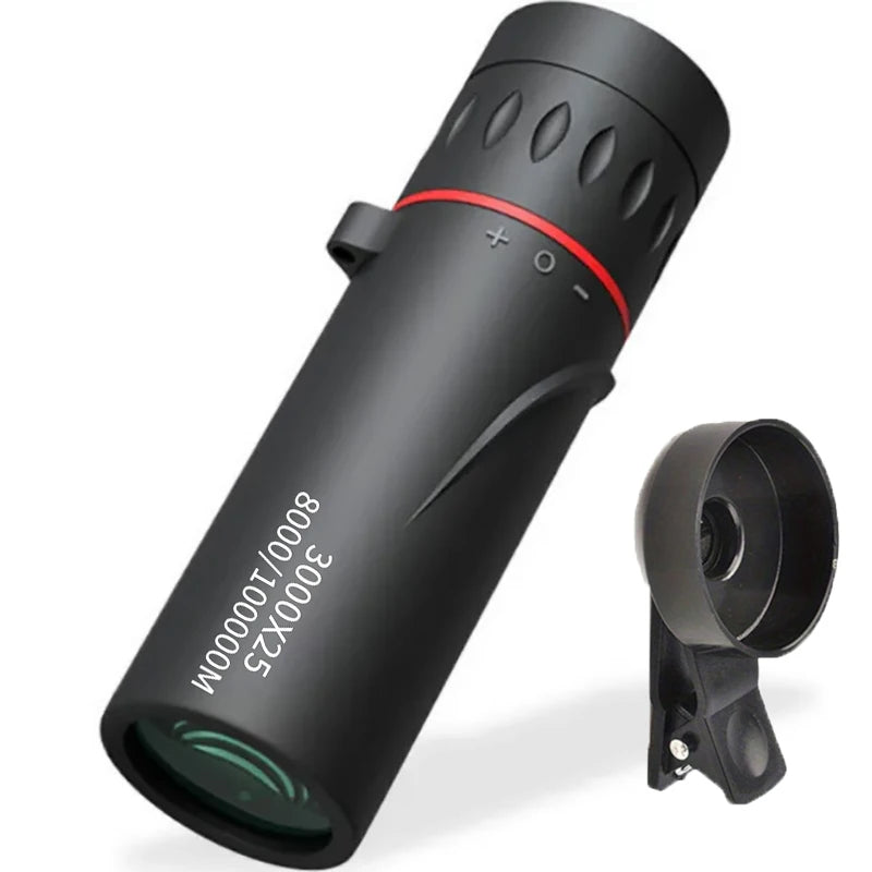 3000x25 Monocular HD Professional Adult Monocular and Mini Portable Telescope, Suitable for Outdoor Camping and Hunting