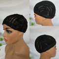 Synthetic Braided Wig Cap For Crochet Hair Braids Breathable Cornrow Cap For Easier Sew in Weave Hair Glueless Black