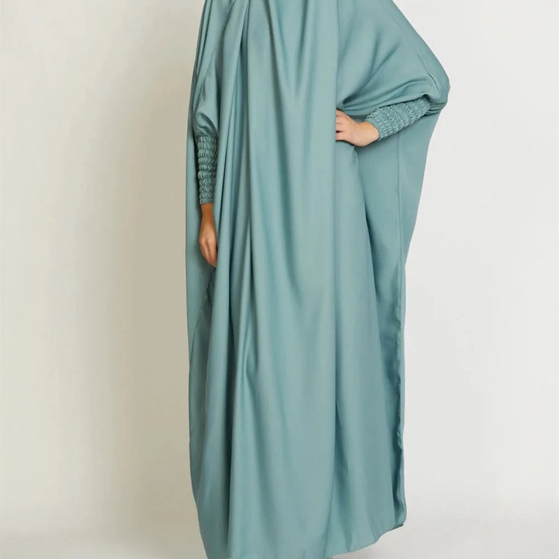 Women One-Piece Hooded Prayer Dress Smocking Sleeve | SAMAG