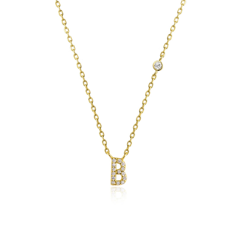 ANDYWEN 925 Sterling Silver Gold Small 26 Letters A- Z Zircon CZ Pendant Monogram Necklace Me 2020 Initial Alphabet M A Jewelry