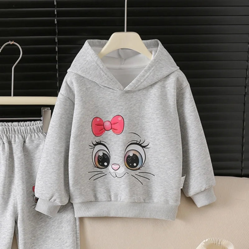1-6Y Kids Sets And Outfits Girls Cute Bow Cartoon Cat | SAMAG