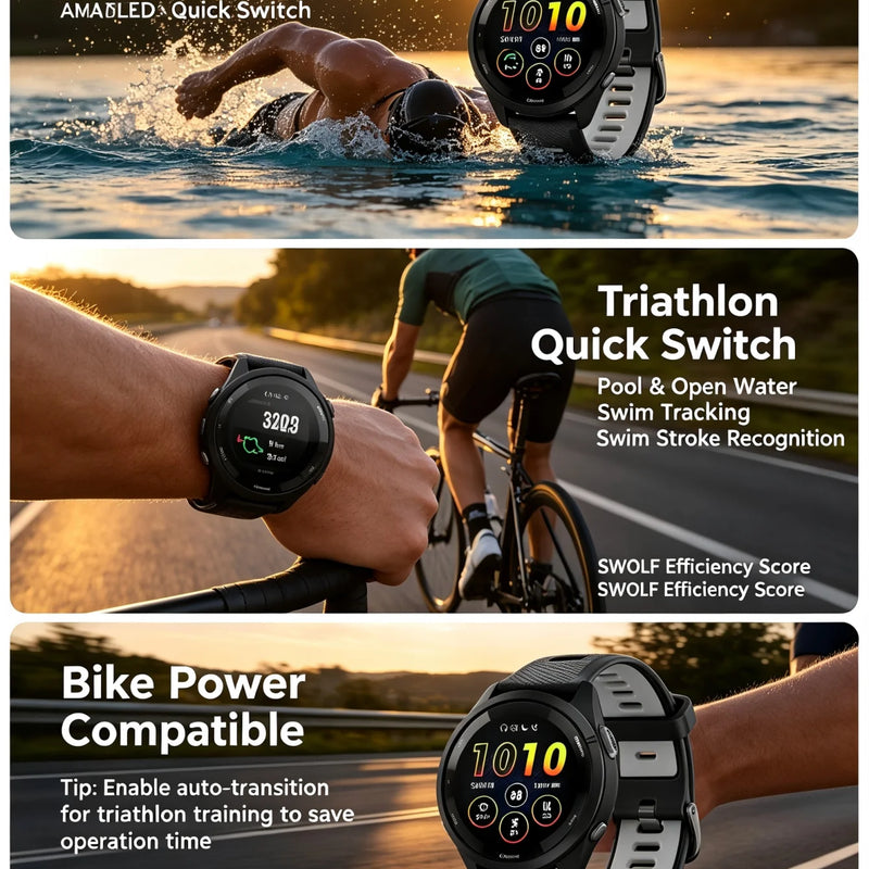 Garmin Forerunner 265 GPS Running Smartwatch – Multi‑Band GPS, Wrist Heart Rate & SpO2,, Advanced Training Status, Body Battery, Sleep Monitor, Waterproof Fitness Tracker for Men Women