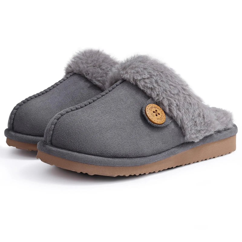 Comwarm Winter Fluffy Fur Slippers for Women Warm New Home Slippers Faux Fur House Mules Shoes Indoor Bedroom Comfy Fuzzy Slides