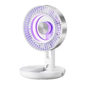 Foldable Air Circulation Fan Rechargeable Desk Fan Wall Mounted 5 Speed LED Ambient Light for Home Office