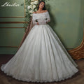 Lhuilier Customized Ball Gown Lace Wedding Dresses Off | SAMAG