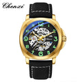 CHENXI Original Skeleton Mechanical Man Watches Luxury Men's Automatic Watch	Leather Strap Fashion Business Wristwatch Gift