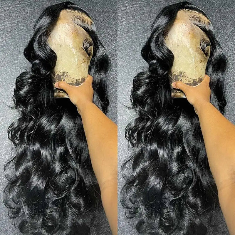 13x6 Lace Front Wigs Human Hair 250 Density Hd Body Wave Lace Frontal Human Hair Wigs For Women Glueless Pre Plucked Black Wig
