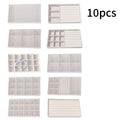 1 Set, (Including 8PCS) Flocking Jewelry Box Jewelry Tray