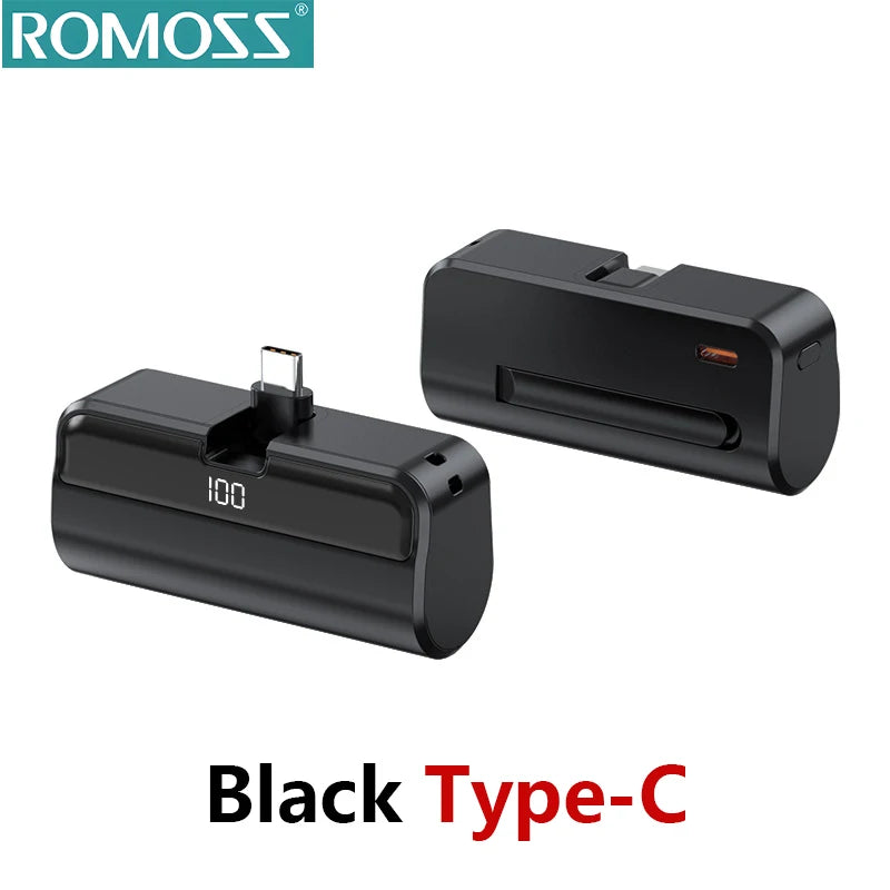 ROMOSS 500000mAh Capsule Power Bank Portable Large Capacity Super Fast Charging Mini External Battery for iPhone Huawei Samsung