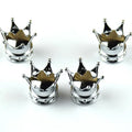 4 PCS Universal Crown Wheel Valve Covers Air Dustproof Waterproof Car Motorcycle Tyre Rim Covers Car Decoration Valve Caps
