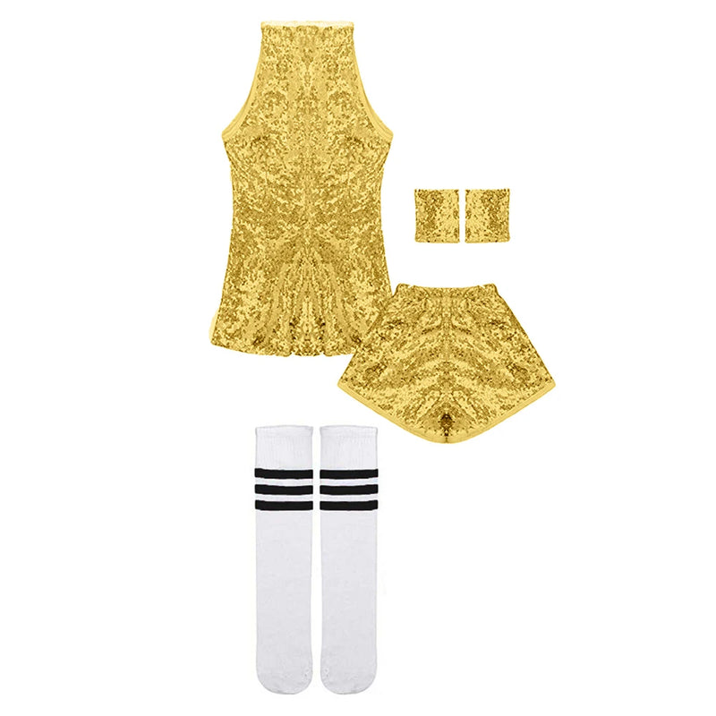 LOlanta 5 - 12 Years Girls Sequins Cheerleading Dress - View 11 | SAMAG