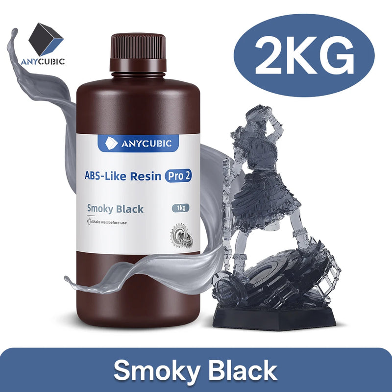 Anycubic ABS Like Pro 2 Resin 2 KG Rapid UV Curing 405nm Standard Photopolymer Resin ABS 3D Resin High Precision for LCD Printer
