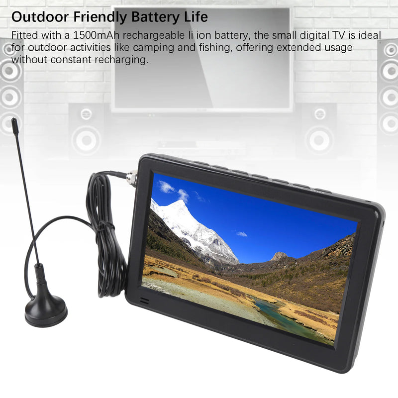 Small Digital TV 6 Inch Rechargeable Color  LED  Digital Television Radio Support High Sensitivity Tuner for Camping