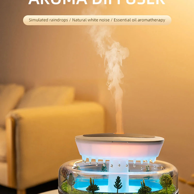 Aromatherapy Humidifier Raindrop Air Humidifier Color Light White Noise Essential Oil Diffuser Household Ultrasonic Aromatherapy