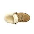 Winter Warm Wool Lined Mules for Women Cow Suede Leather Slip on Platform Sneaker Clogs Casual EVA Sole