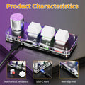 RGB Bluetooth Macro Mechanical Keyboard 3 Key Custom Programming Hotswap Red Switch Gaming Photoshop Keypad