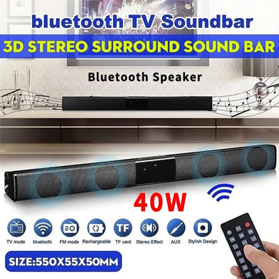 40W TV Soundbar Wired and Wireless Bluetooth Speaker Home | SAMAG