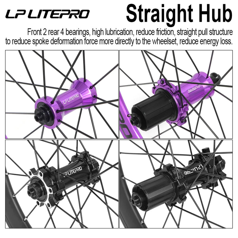 LP LITEPRO AERO Folding Bike Wheel Sets, 20 - inch 406/451 - View 4 | SAMAG