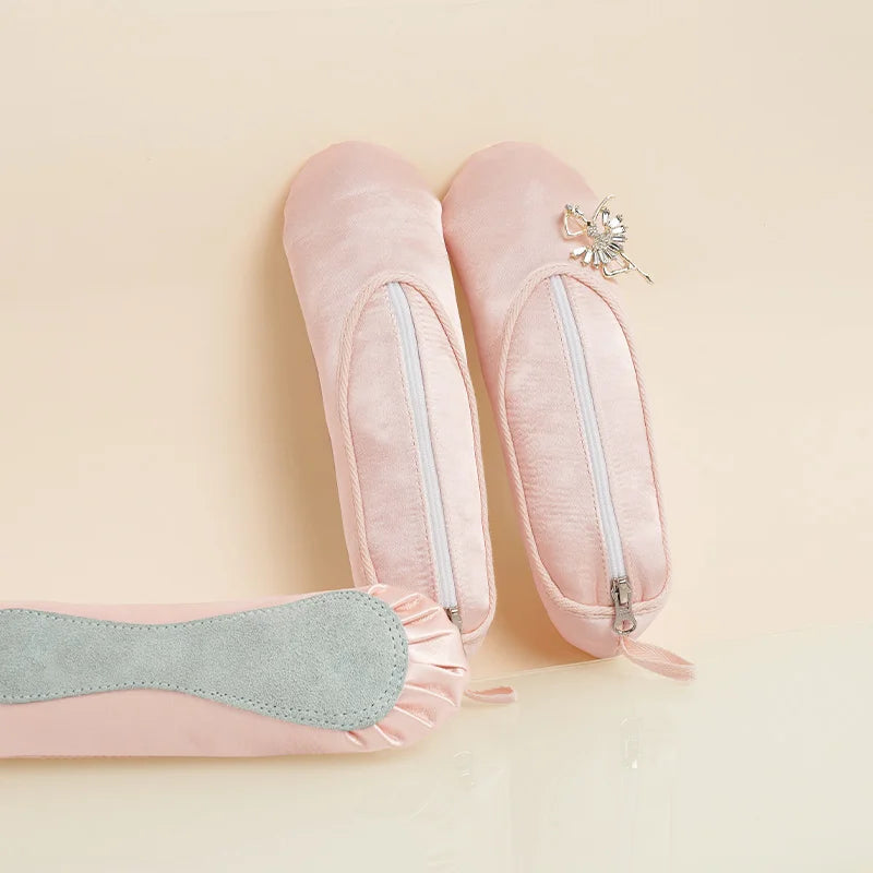 Satin Ballet Pointe Shoe Pencil Case Ballet Shoes Creative Design Girl Heart Makeup Bag Dance Accessory Ballet Gifts