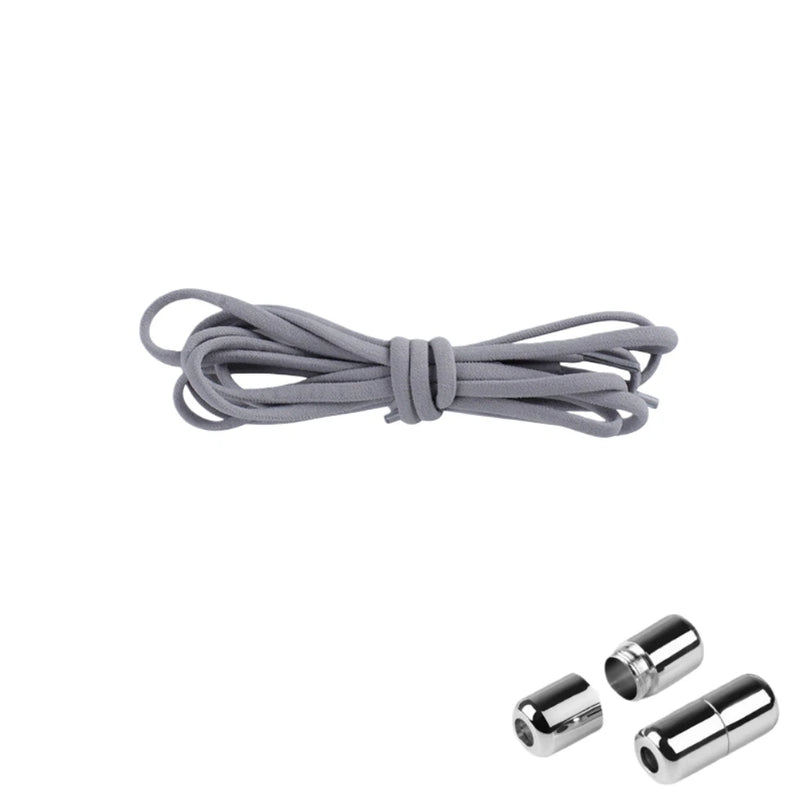 1/2/4 pairs Semicircle No Tie Shoelaces Elastic Sneakers shoelace Metal Lock Lazy Laces for Kid and Adult One size fits all shoe