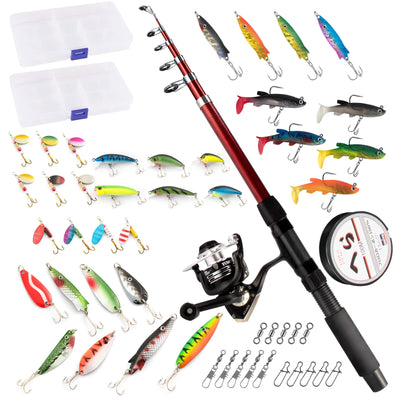2.1m Telescopic Fishing Rod and Reel Combo 1000 Spinning | SAMAG